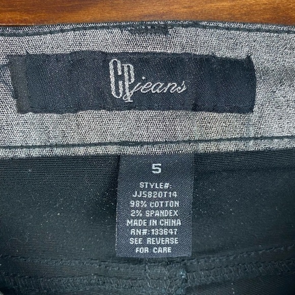 CP Jeans Gray Silver Metallic Skinny Jeans Women's Junior 5 Low Rise NEW - Picture 7 of 10